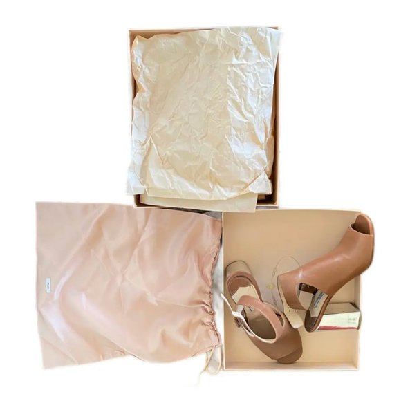 Prada Brown Leather Heeled Sandals - IT 40 - Picture 9 of 16